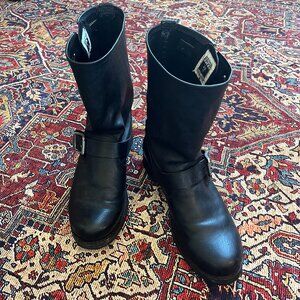 Frye Black Leather Combat Boots